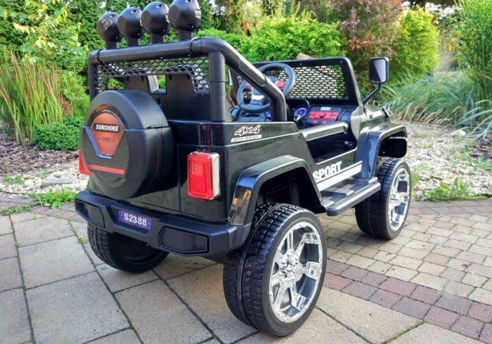 Mașină Electrică pentru Copii Jeep 4x4 12V 4x45W Negru [12]