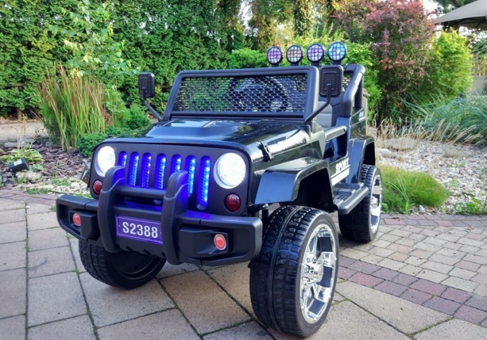 Mașină Electrică pentru Copii Jeep 4x4 12V 4x45W Negru [2]