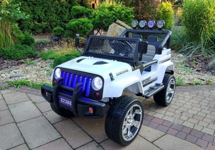 Mașină Electrică pentru Copii Jeep 4x4 12V 4x45W Alb [7]