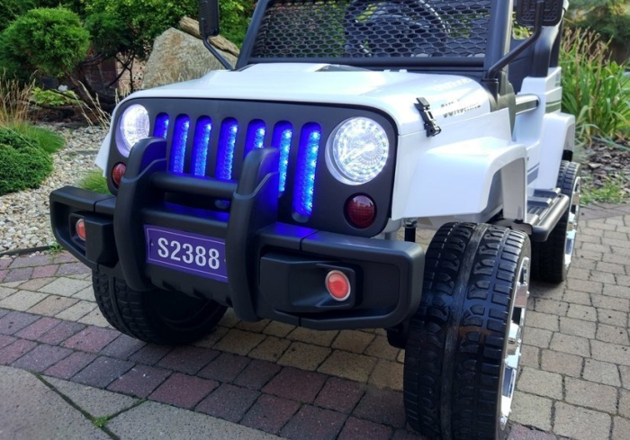 Mașină Electrică pentru Copii Jeep 4x4 12V 4x45W Alb [19]