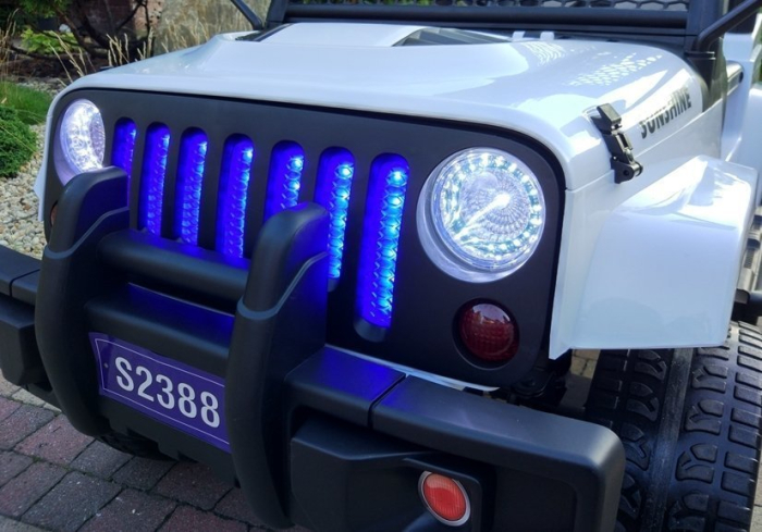 Mașină Electrică pentru Copii Jeep 4x4 12V 4x45W Alb [18]