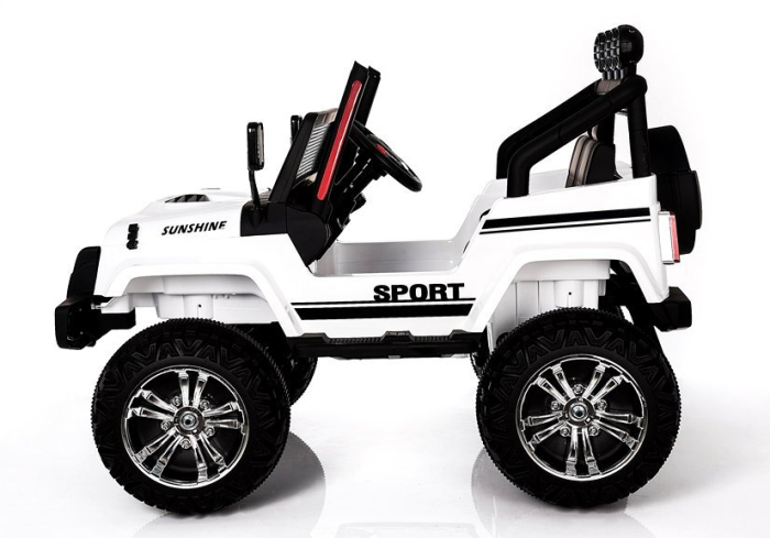 Mașină Electrică pentru Copii Jeep 4x4 12V 4x45W Alb [3]