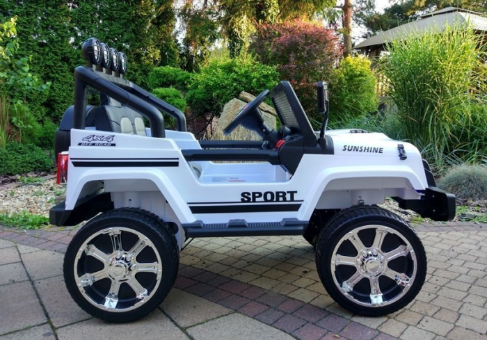 Mașină Electrică pentru Copii Jeep 4x4 12V 4x45W Alb [9]