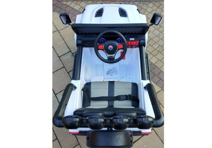 Mașină Electrică pentru Copii Jeep 4x4 12V 4x45W Alb [12]