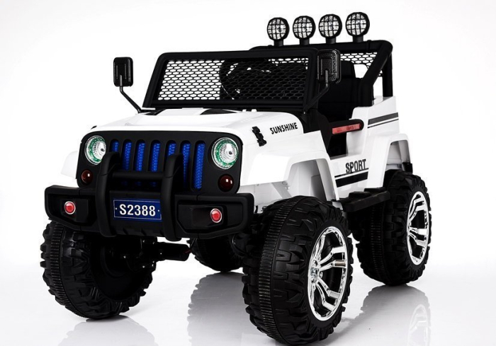 Mașină Electrică pentru Copii Jeep 4x4 12V 4x45W Alb [6]