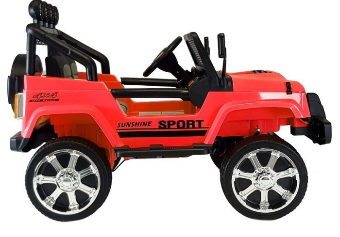 Mașină Electrică pentru Copii Jeep 4x4 12V 4x45W Roșu [3]