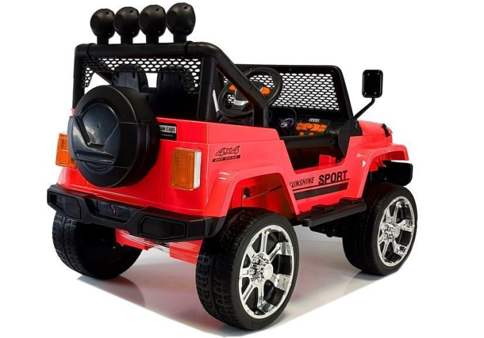 Mașină Electrică pentru Copii Jeep 4x4 12V 4x45W Roșu [2]