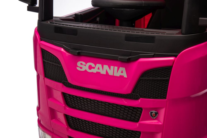 Camion Electric pentru Copii Scania 500R 4x4 Roz [9]