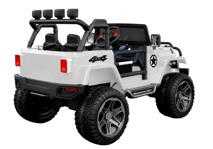 Mașină electrică pentru copii WXE-1688 4x4 STRONG, 4x90W, 24V 7Ah, 2 locuri, telecomandă 2.4G, roți EVA – Alb [3]