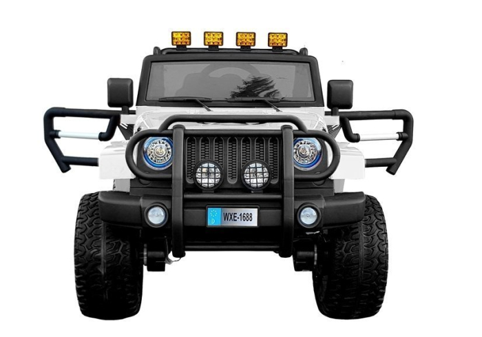 Mașină electrică pentru copii WXE-1688 4x4 STRONG, 4x90W, 24V 7Ah, 2 locuri, telecomandă 2.4G, roți EVA – Alb [2]