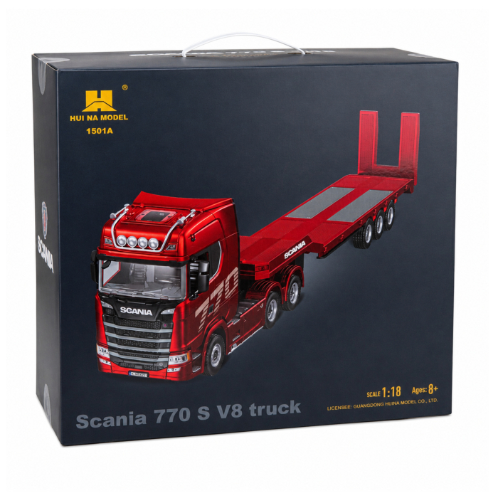 Camion RC Scania Huina 1:18 cu Semiremorcă Platformă [10]