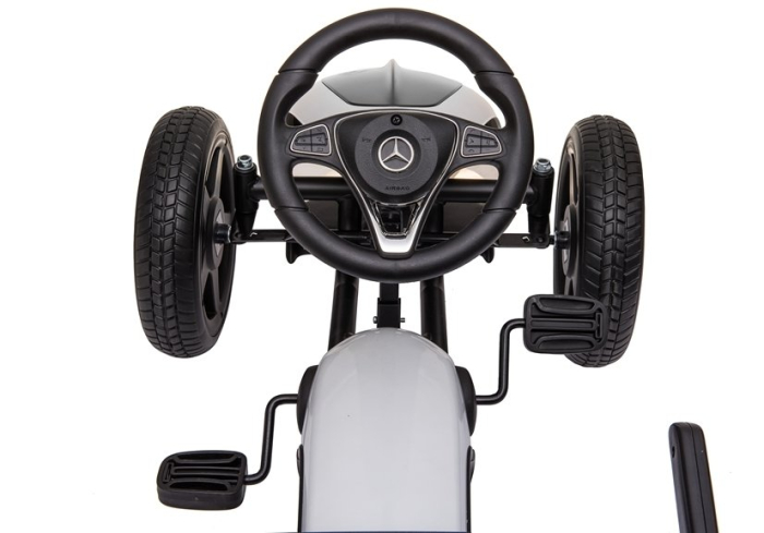 Go-Kart cu Pedale pentru Copii Mercedes XMX610 Alb [11]