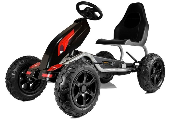 Go-Kart cu Pedale pentru Copii - Negru [4]