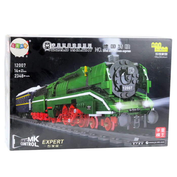 Locomotivă cu Aburi RC din Blocuri de Construcție 2348 Piese cu Șine [4]