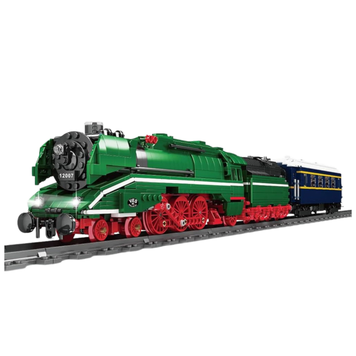 Locomotivă cu Aburi RC din Blocuri de Construcție 2348 Piese cu Șine [2]