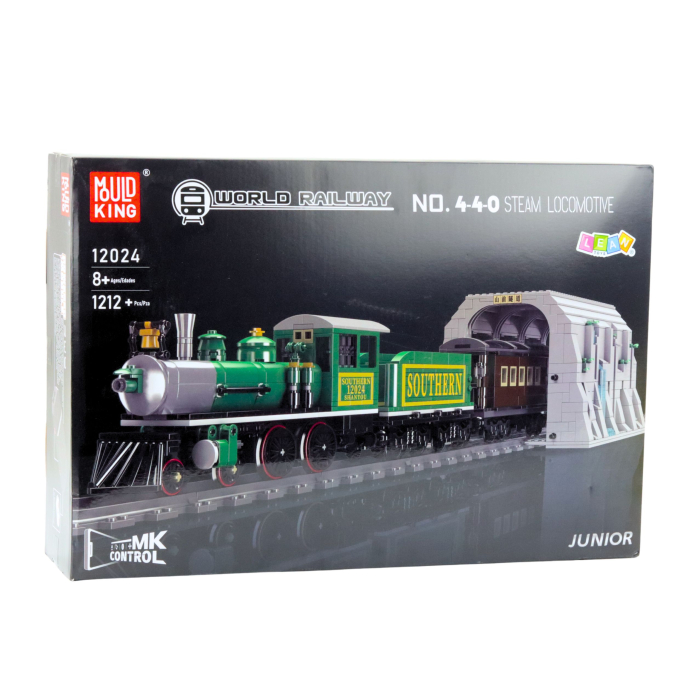 Tren cu Aburi RC din Blocuri de Construcție 1212 Piese cu Șine Verde [4]