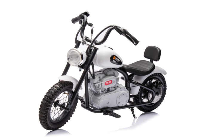 Motocicletă Electrică pentru Copii 36V 350W Albă [8]