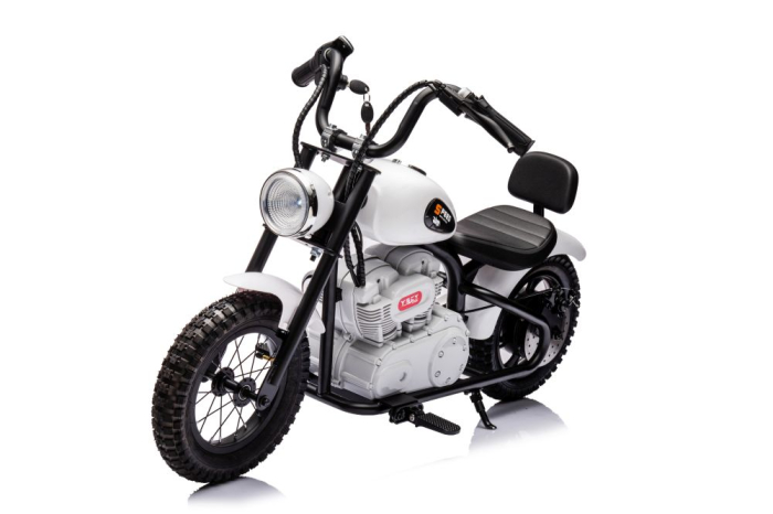 Motocicletă Electrică pentru Copii 36V 350W Albă [3]