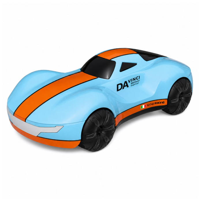 Mașină RC 1:16 cu lumini, efect de fum și încărcare USB – Albastru [2]