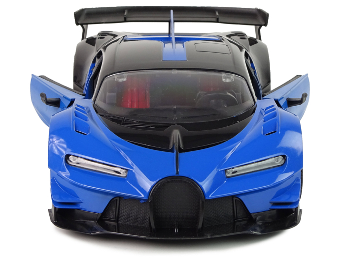Mașină Sport RC 1:12 6V, Uși cu Deschidere din Telecomandă, LED – Albastru / Negru [3]