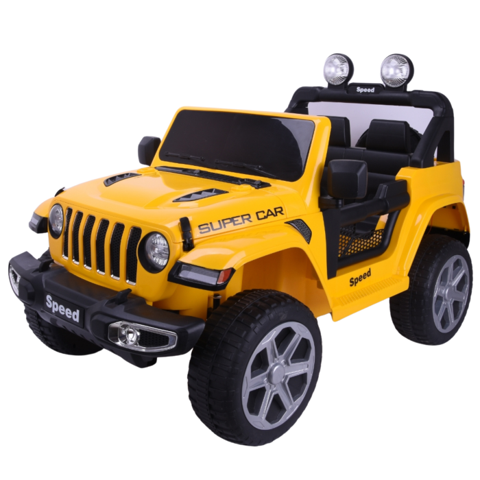 Mașină Electrică pentru Copii 4x4 12V Galben Lăcuit [2]