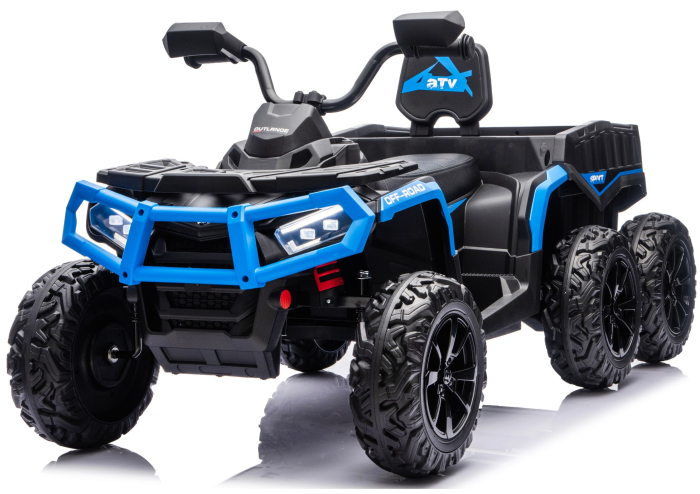ATV Electric pentru Copii 4x4 24V 800W cu Remorcă Albastru [5]