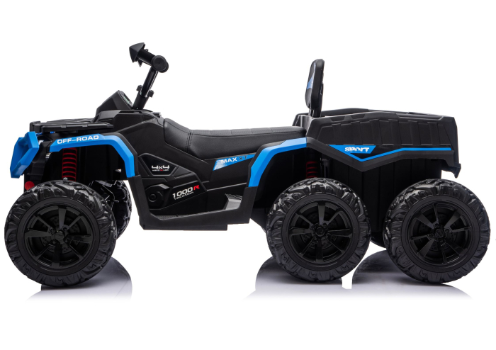ATV Electric pentru Copii 4x4 24V 800W cu Remorcă Albastru [4]