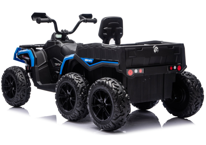 ATV Electric pentru Copii 4x4 24V 800W cu Remorcă Albastru [2]