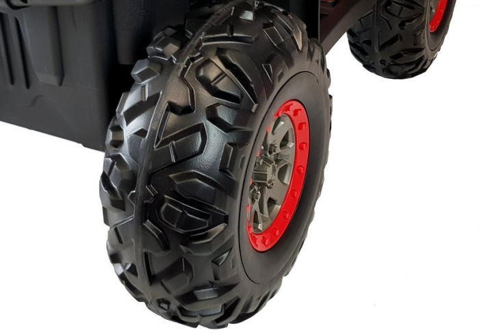 Quad Electric pentru Copii 4x4 Off-Road 12V Roșu Lăcuit [10]