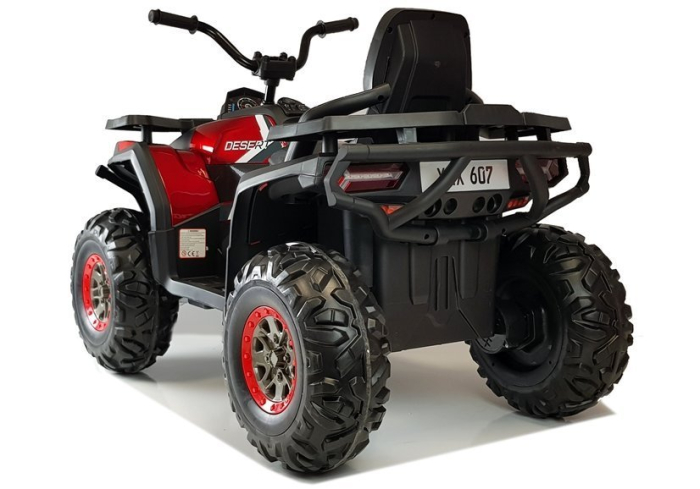 Quad Electric pentru Copii 4x4 Off-Road 12V Roșu Lăcuit [3]
