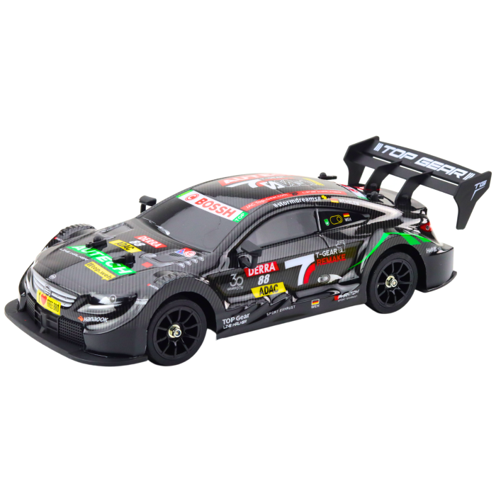 Mașină RC Drift 1:16 30 km/h 7,4V, Telecomandă 2.4 GHz, LED – Negru Carbon [2]