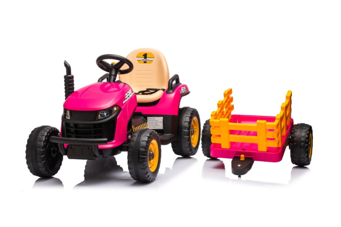 Tractor Electric pentru Copii 12V 90W Roz [22]