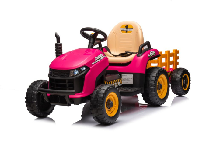 Tractor Electric pentru Copii 12V 90W Roz [3]