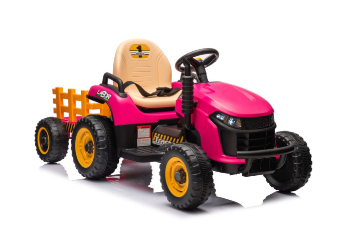 Tractor Electric pentru Copii 12V 90W Roz [5]