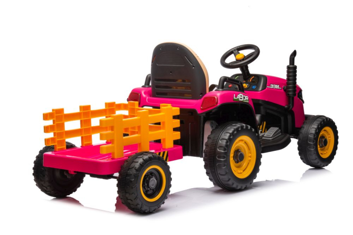 Tractor Electric pentru Copii 12V 90W Roz [8]
