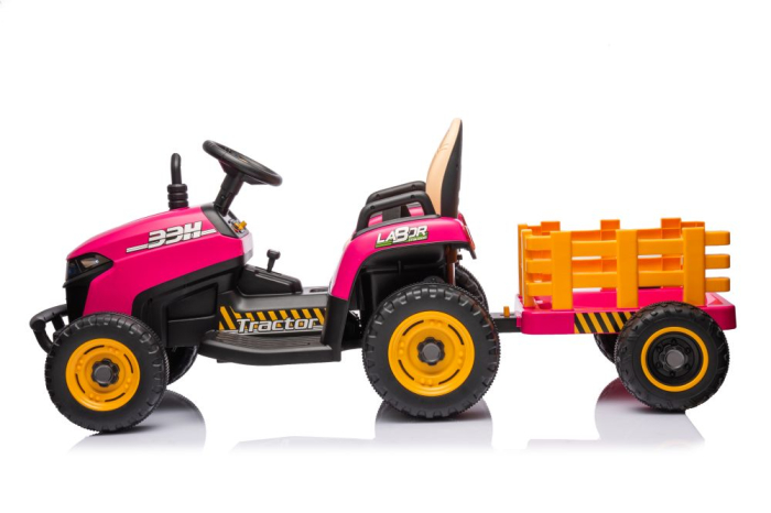 Tractor Electric pentru Copii 12V 90W Roz [4]