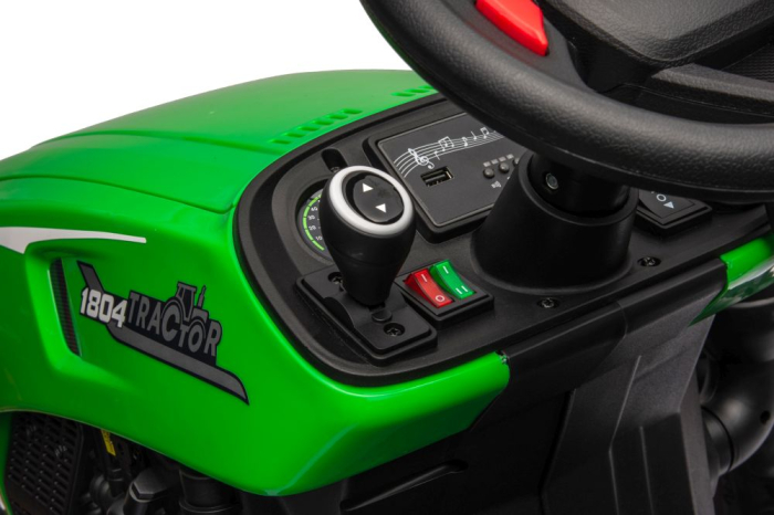 Tractor Electric pentru Copii 24V 2x95W Verde [6]