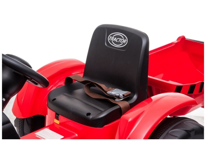 Tractor Electric pentru Copii 12V cu Remorcă Roșu [8]