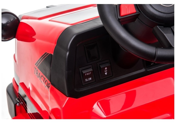 Tractor Electric pentru Copii 12V cu Remorcă Roșu [10]