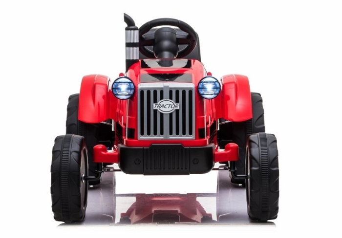 Tractor Electric pentru Copii 12V cu Remorcă Roșu [2]
