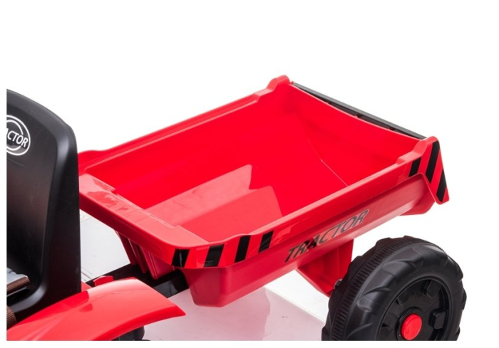 Tractor Electric pentru Copii 12V cu Remorcă Roșu [9]