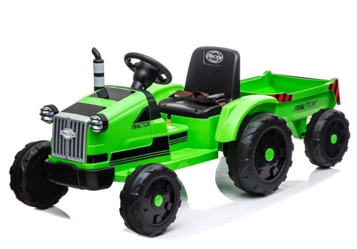 Tractor Electric pentru Copii 12V cu Remorcă Verde [8]