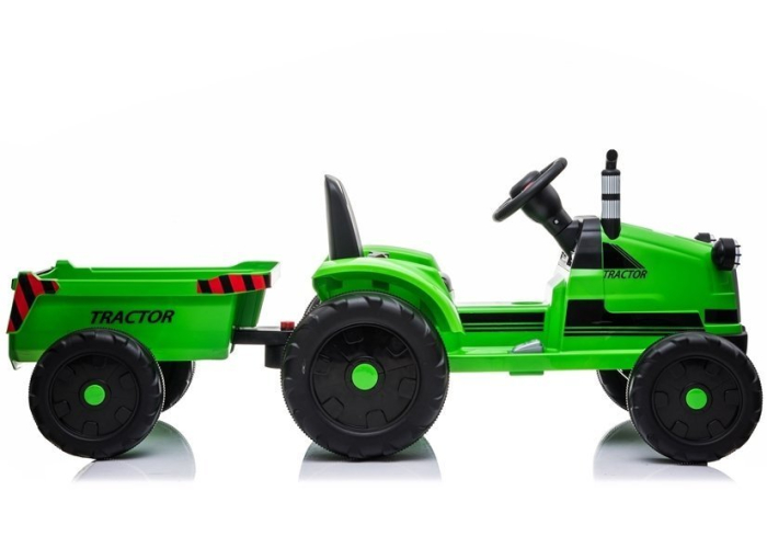 Tractor Electric pentru Copii 12V cu Remorcă Verde [7]