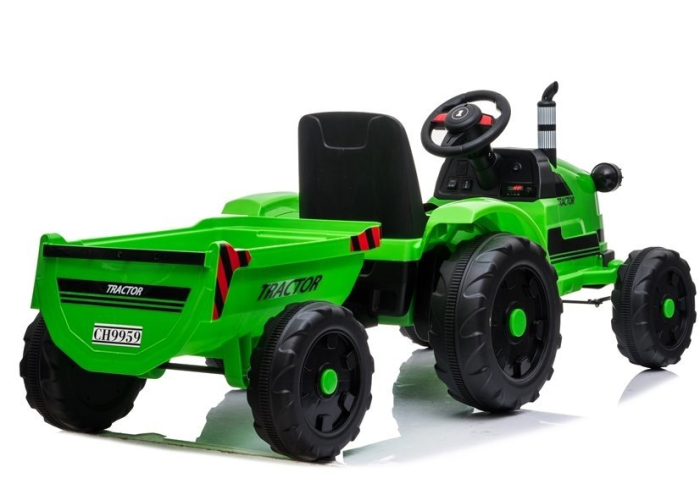 Tractor Electric pentru Copii 12V cu Remorcă Verde [6]