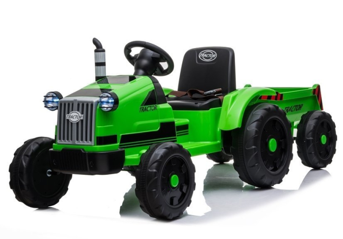 Tractor Electric pentru Copii 12V cu Remorcă Verde [3]