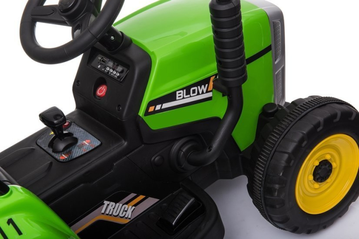 Tractor Electric pentru Copii 12V cu Remorcă Verde [7]