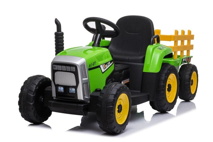 Tractor Electric pentru Copii 12V cu Remorcă Verde [2]