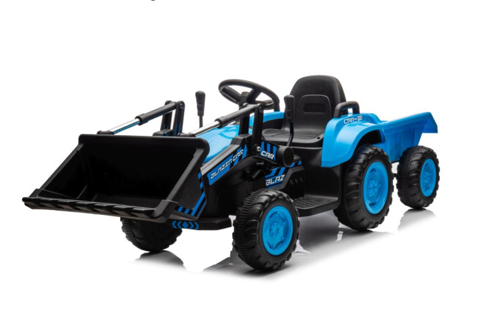 Tractor Electric pentru Copii cu Cupă 12V Albastru [7]