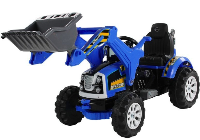 Buldoexcavator Electric pentru Copii 12V Albastru [2]