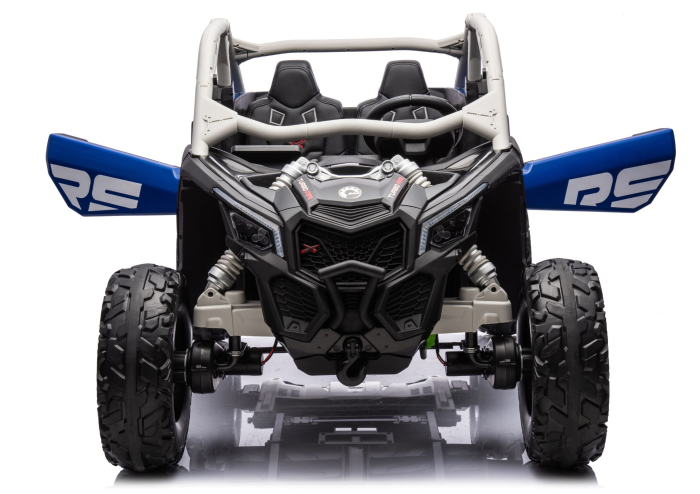 UTV Electric pentru Copii Can-Am Maverick Turbo 4x4 24V – Albastru/Gri [5]